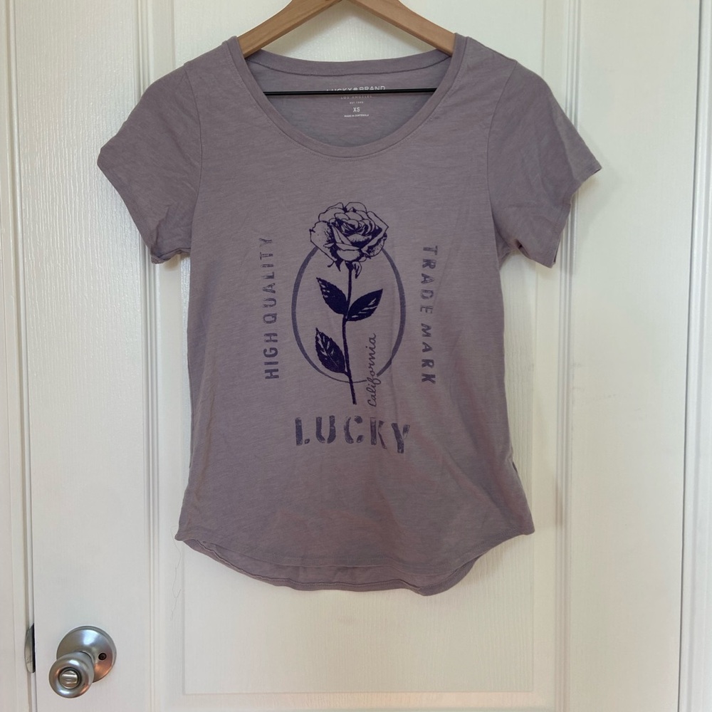 Lucky Brand Women's Lavender Graphic Tee